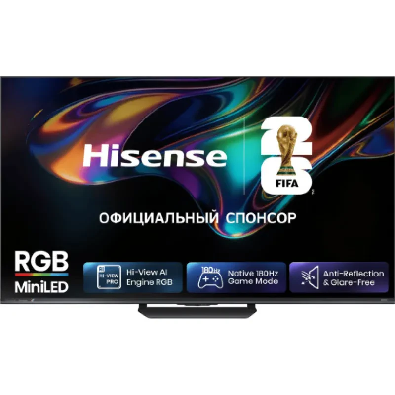 Телевизор Hisense 75UR8S черный QLED 75″ 4K Ultra HD