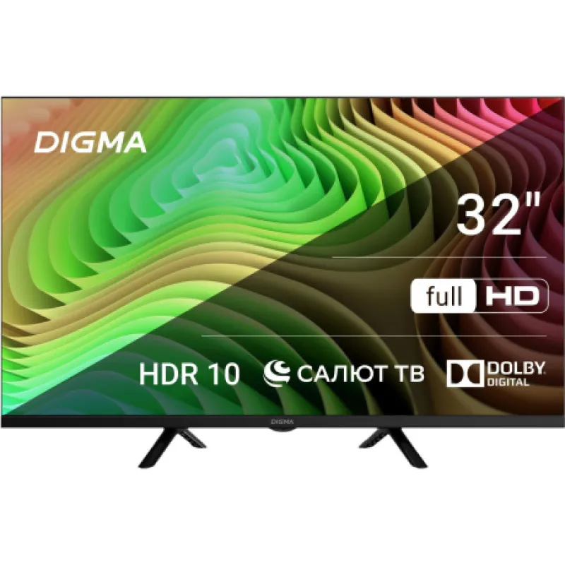 Телевизор Digma DM-LED32SBB36 32″ FULL HD LED Smart Салют ТВ Frameless черный