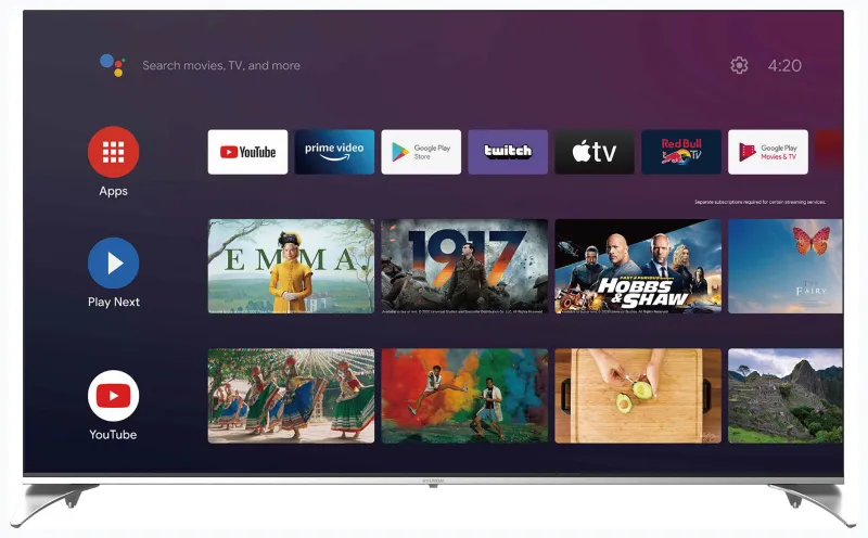 Телевизор 65″ Hyundai H-LED65QBU7500, 3840×2160, DVB-T /T2 /C, HDMIx4, USBx2, WiFi, Smart TV, черный (H-LED65QBU7500)