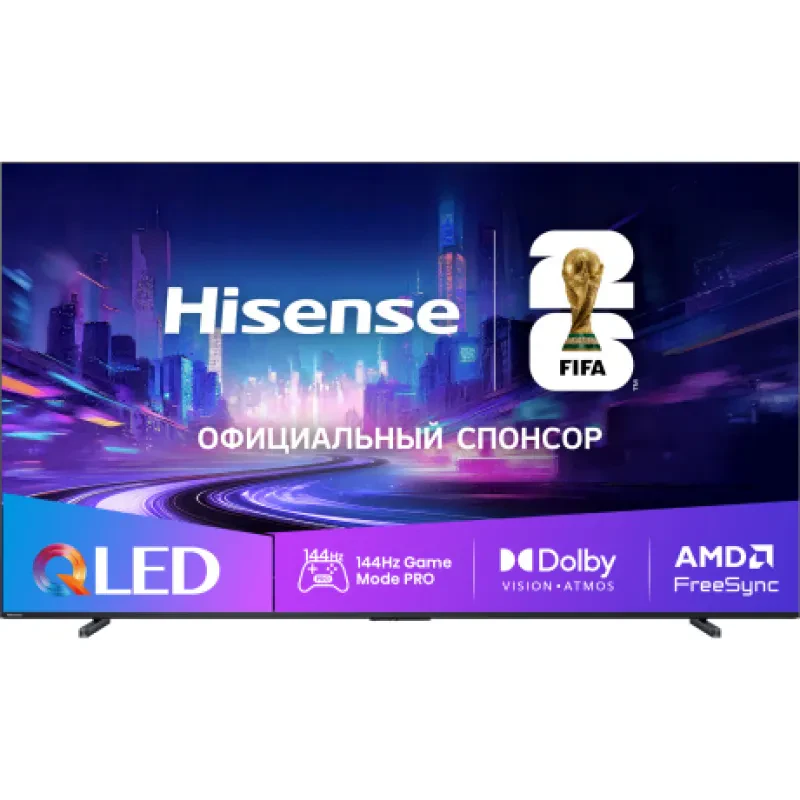 Телевизор Hisense 100E7Q PRO 100″ QLED Ultra HDCharcoal grey, 2025